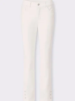Jeans in verkürzter Form, Dehnbund