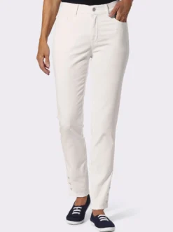 Jeans in verkürzter Form, Dehnbund