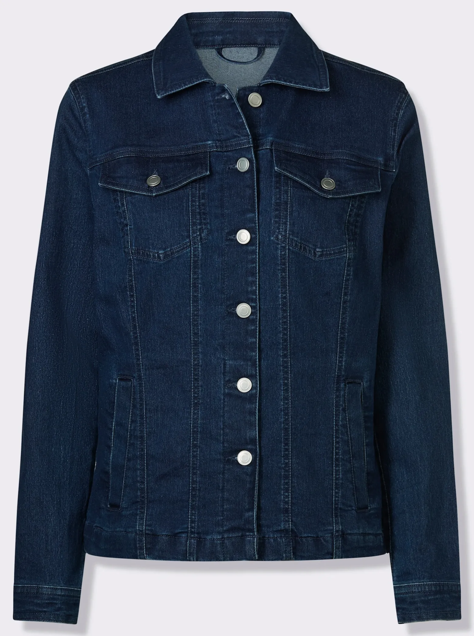 Jeansjacke mit aufgesetzten Brusttaschen