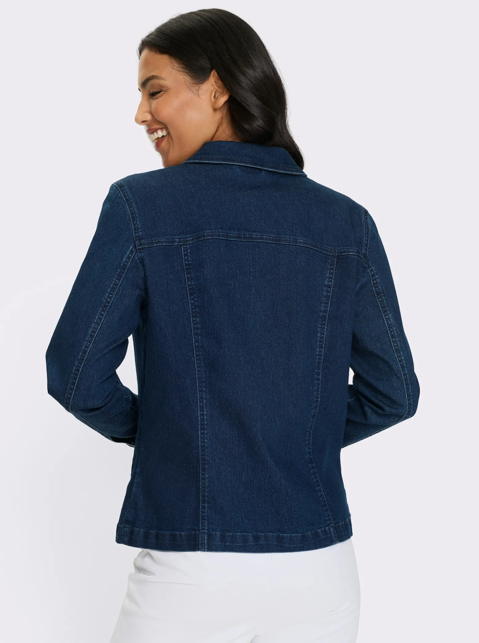 Jeansjacke mit aufgesetzten Brusttaschen