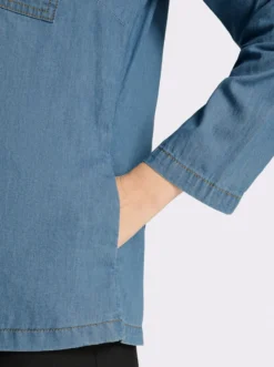 Jeansjacke mit Brusttasche