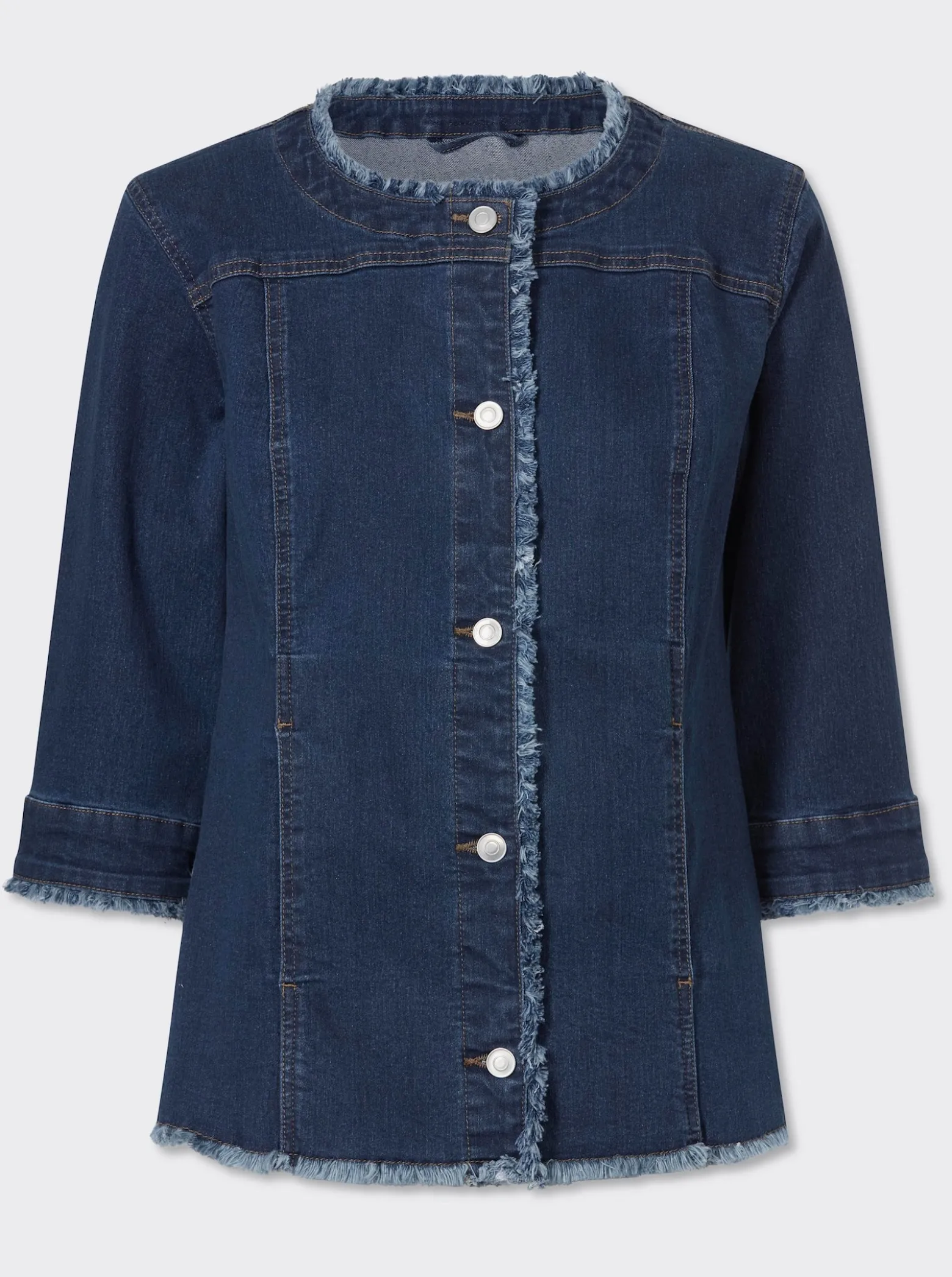 Jeansjacke mit Fransen
