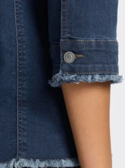 Jeansjacke mit Fransen