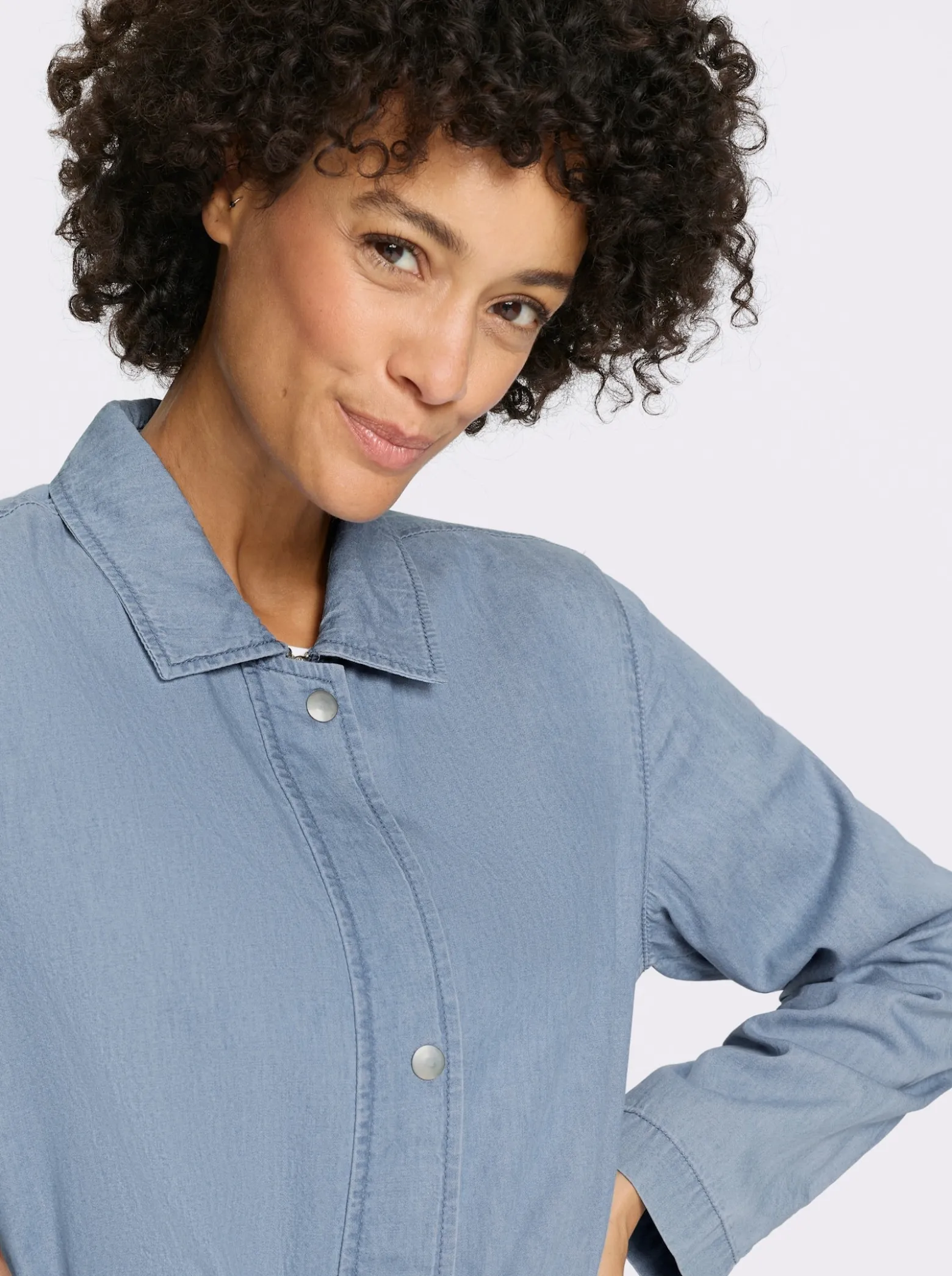 Jeansjacke mit Reißverschluss