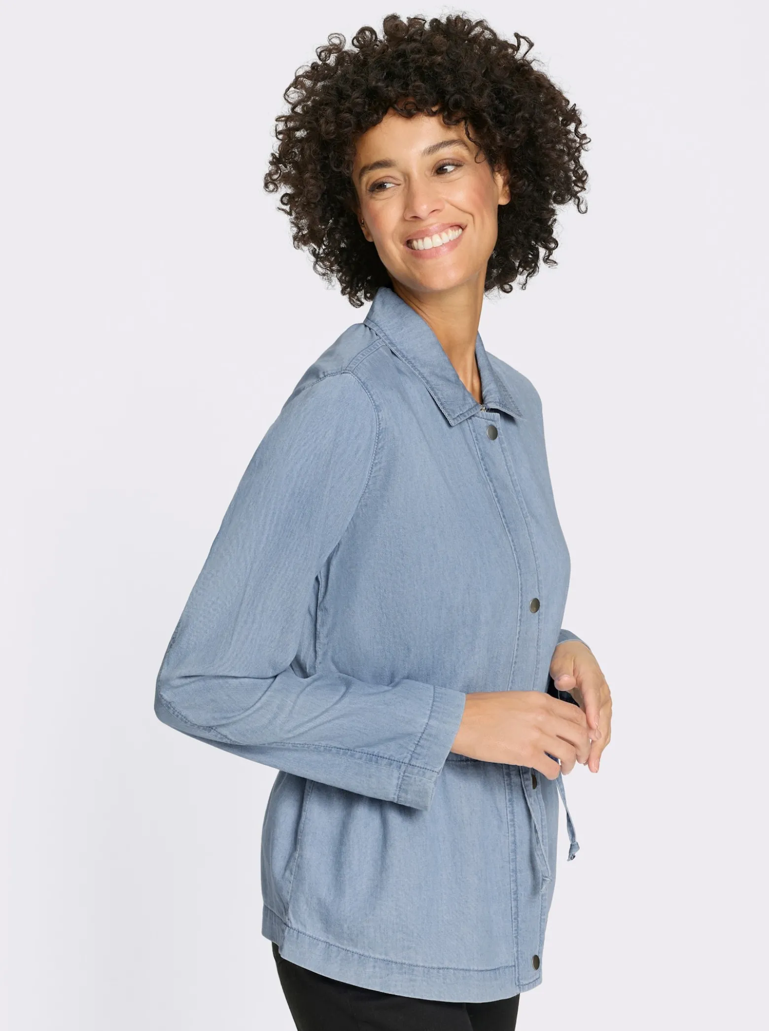 Jeansjacke mit Reißverschluss