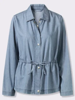 Jeansjacke mit Reißverschluss