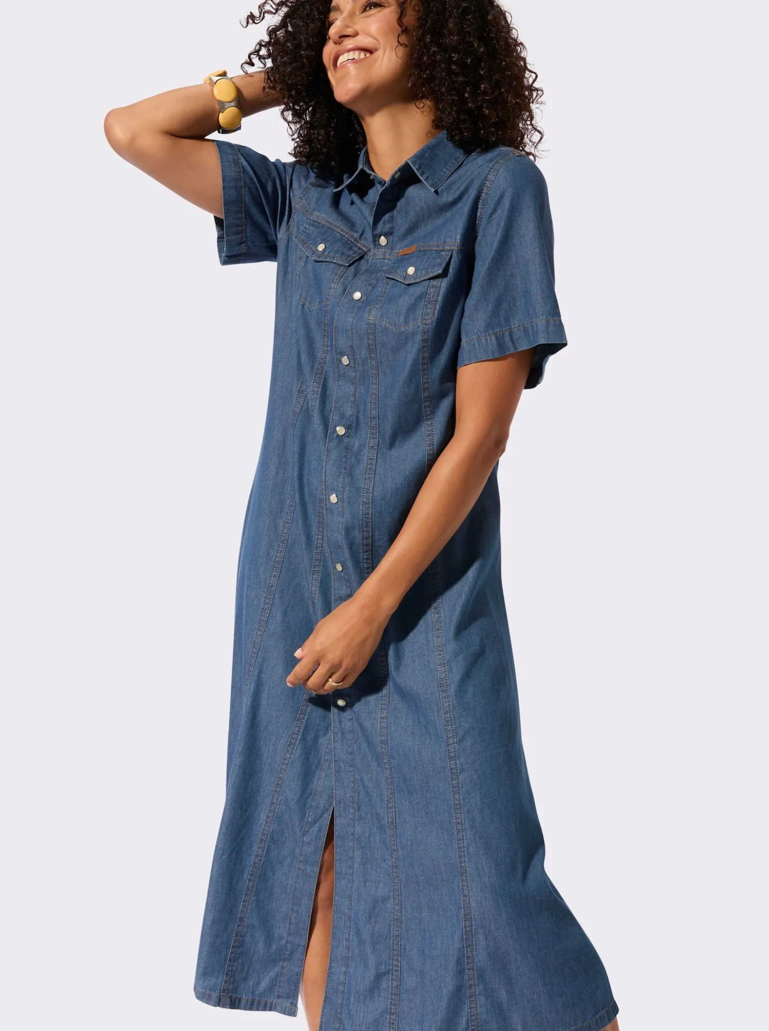Jeanskleid in A-Form