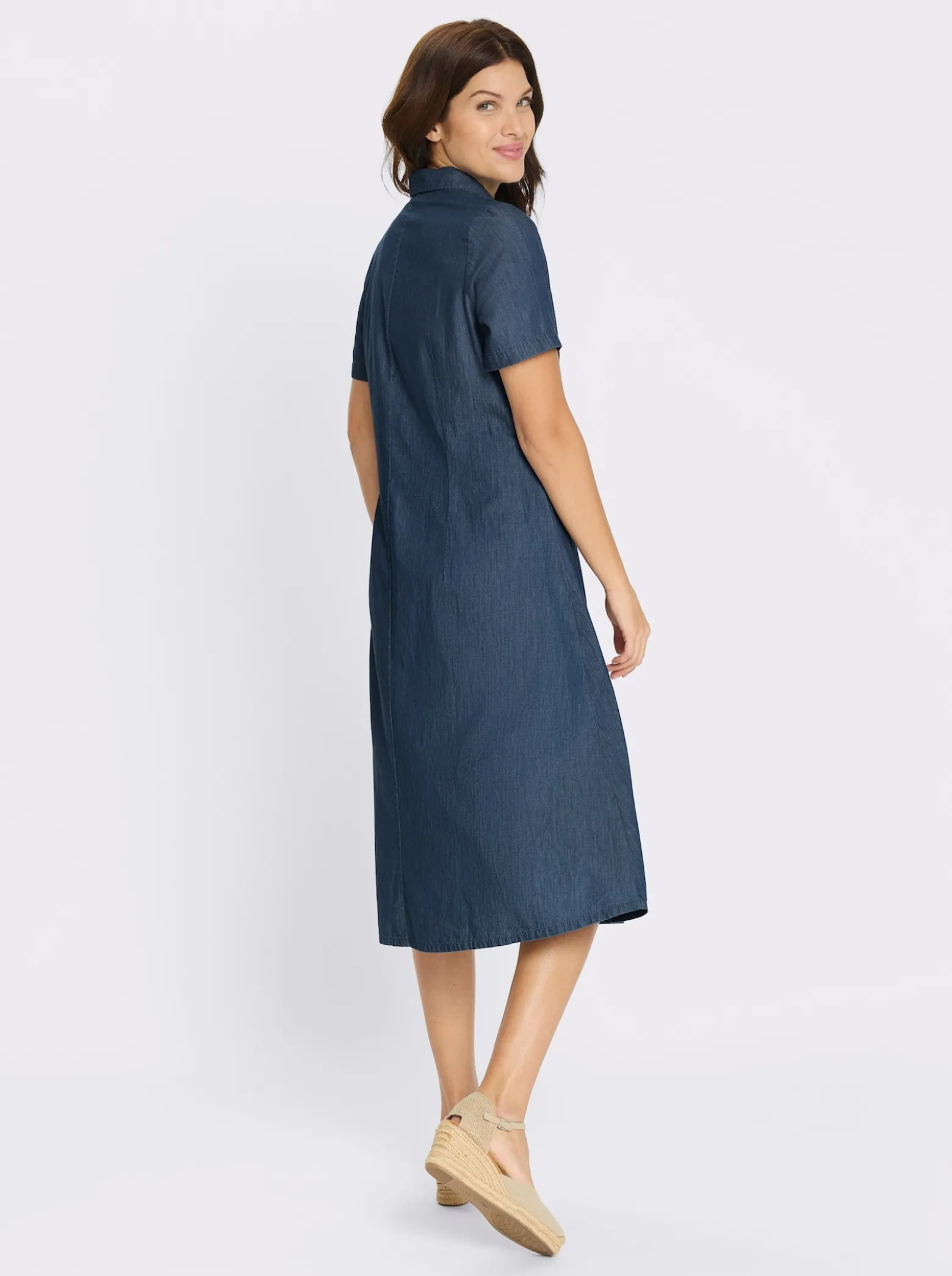 Jeanskleid in Wickel-Optik