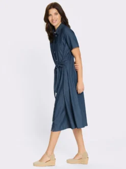 Jeanskleid in Wickel-Optik