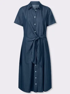 Jeanskleid in Wickel-Optik