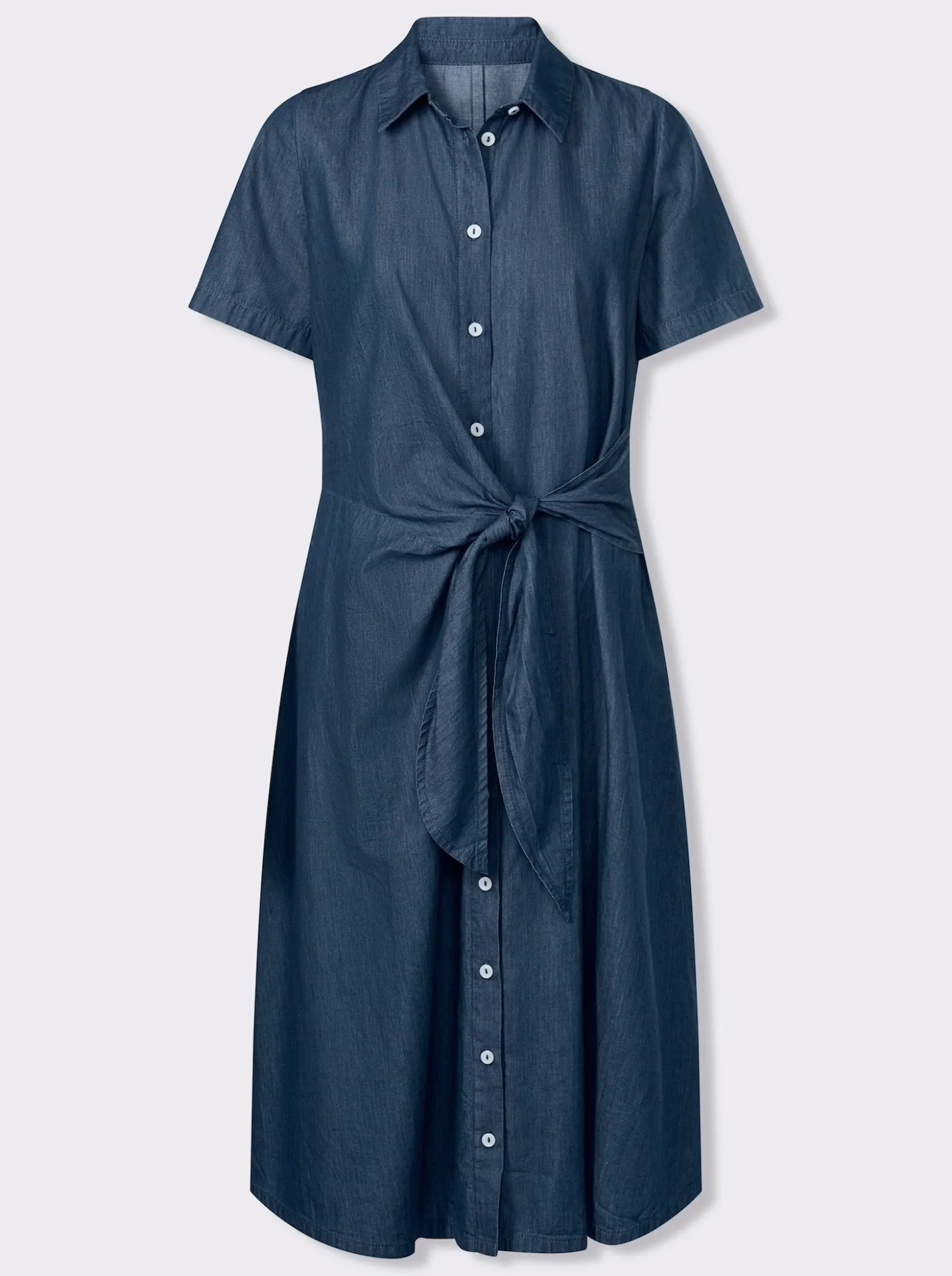 Jeanskleid in Wickel-Optik