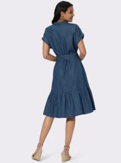 Jeanskleid mit abnehmbarem Bindegürtel