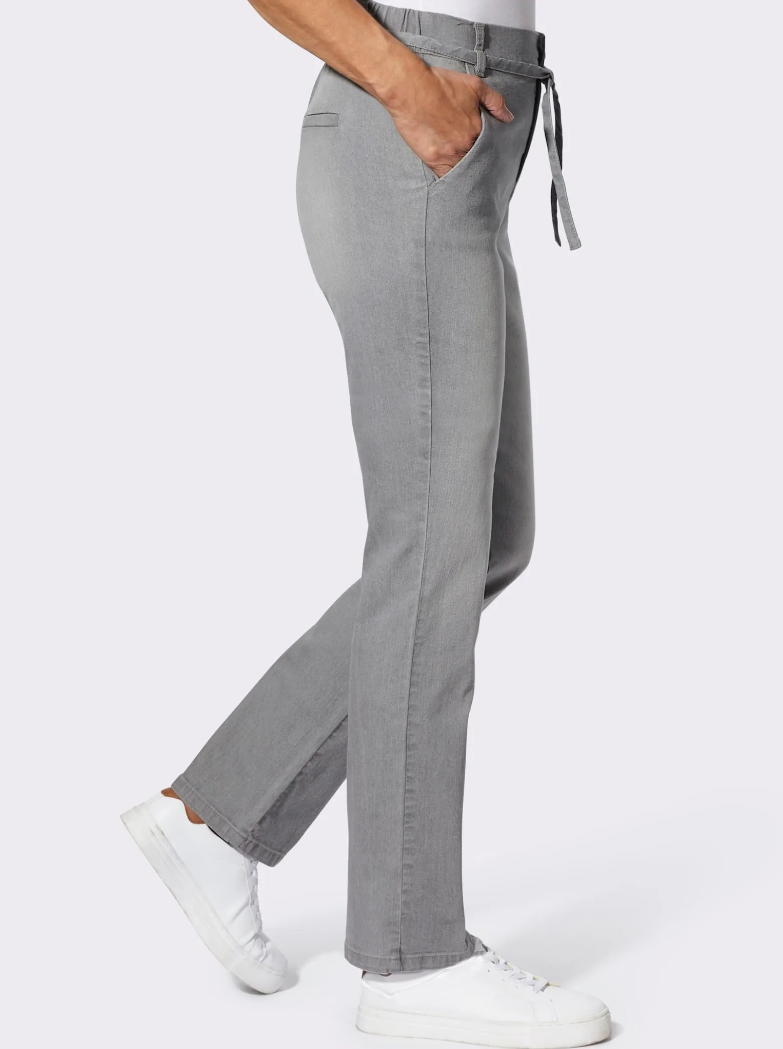Jeans mit Bindeband