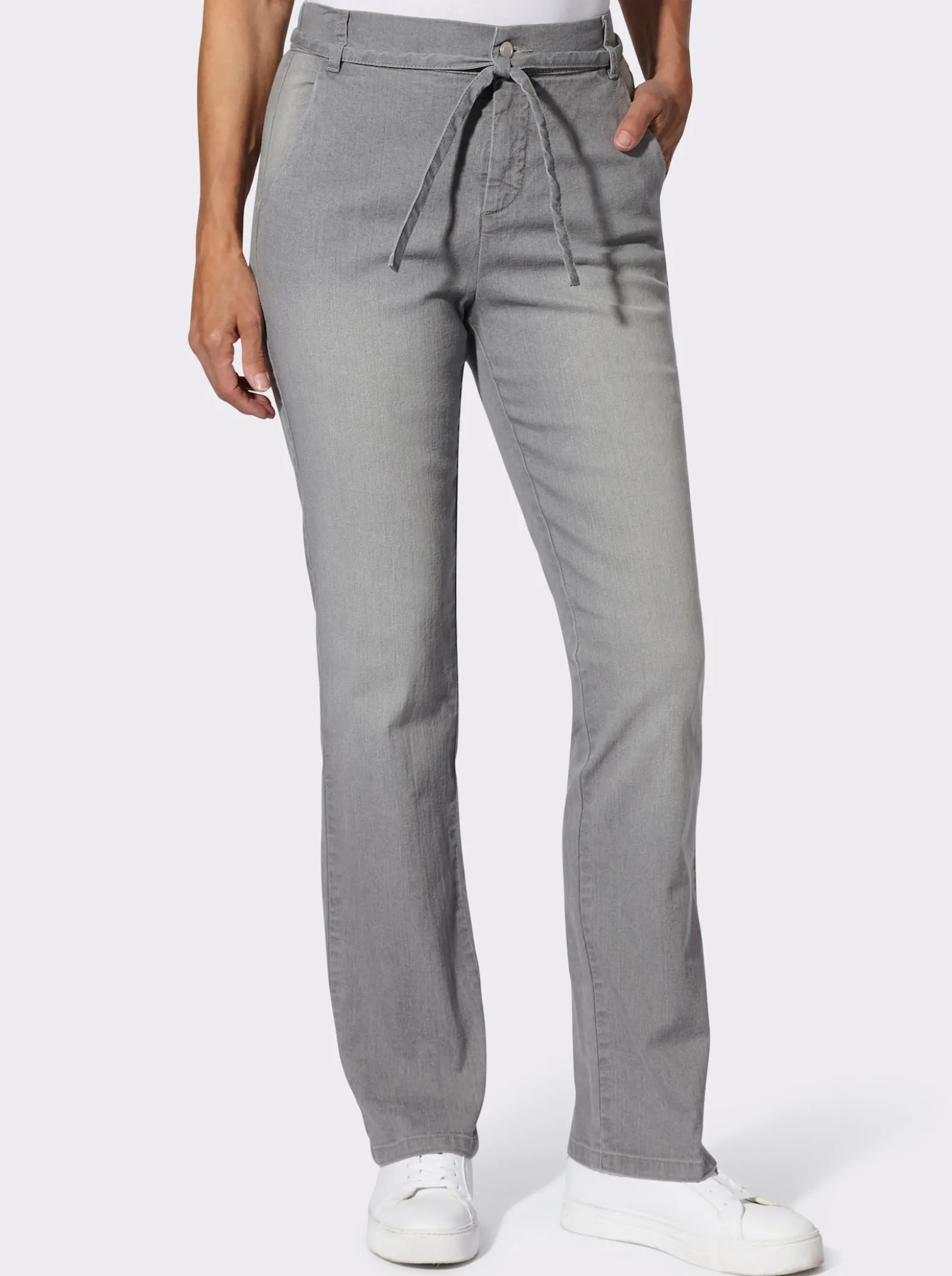 Jeans mit Bindeband