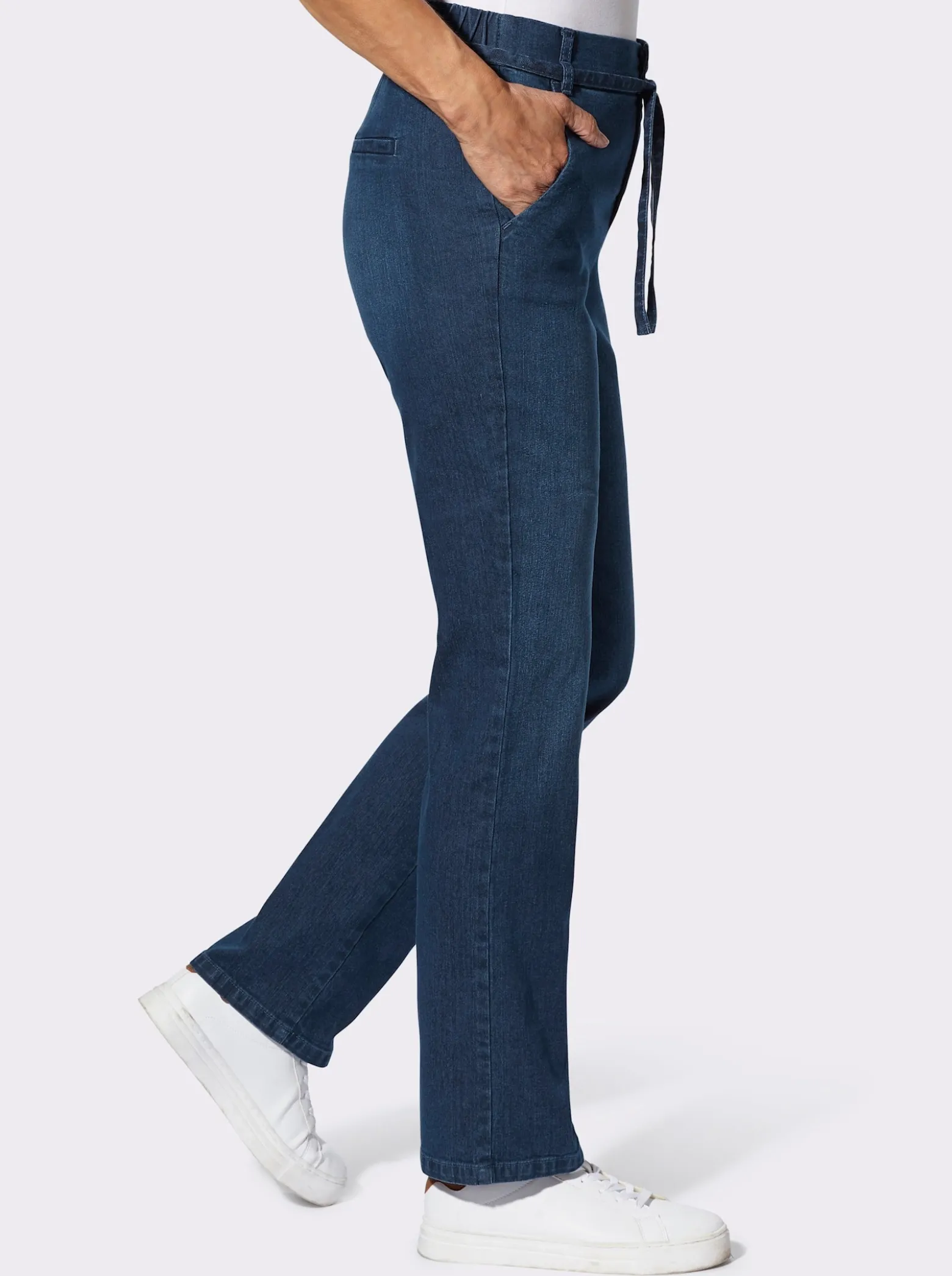Jeans mit Bindeband