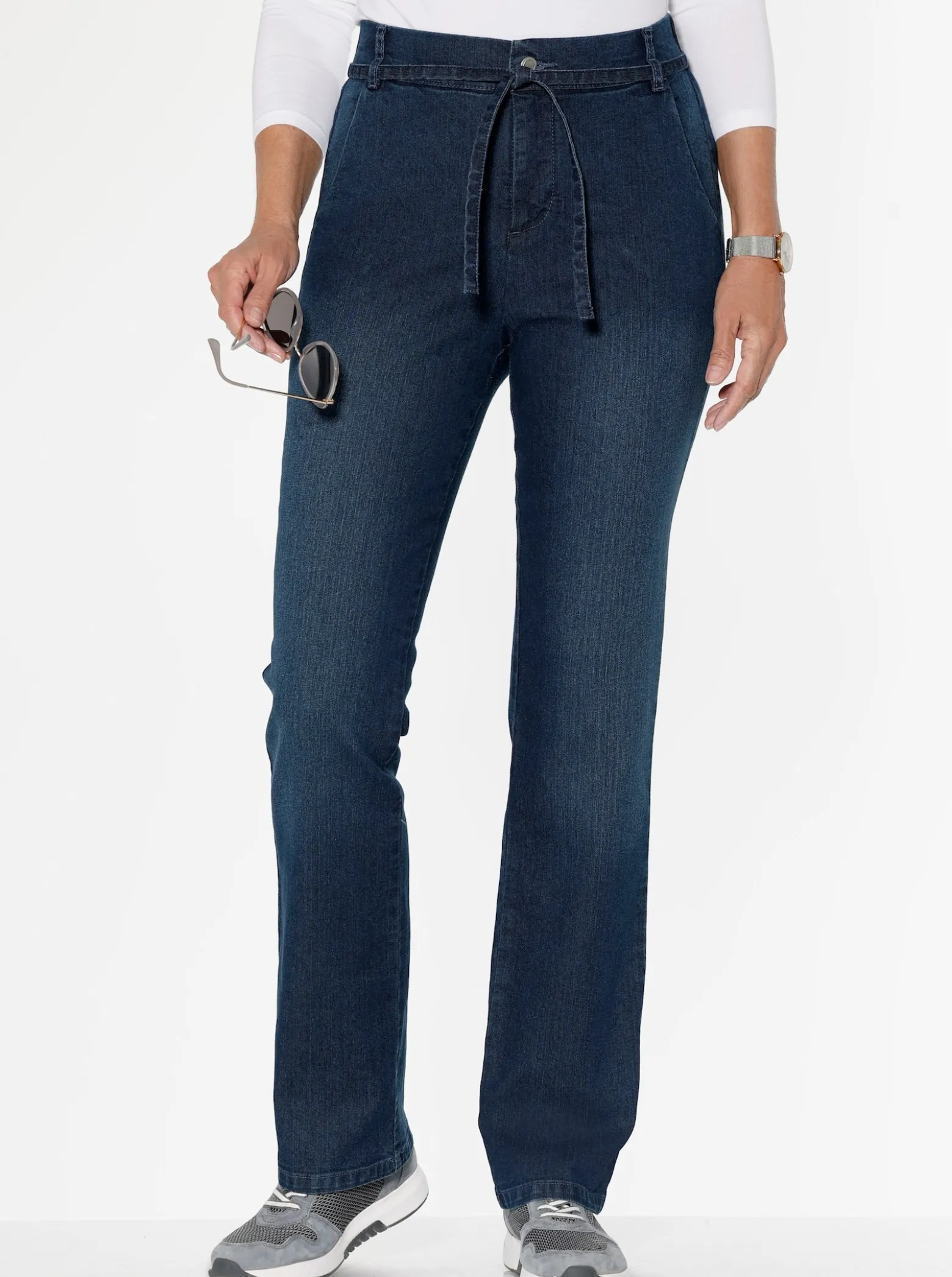 Jeans mit Bindeband