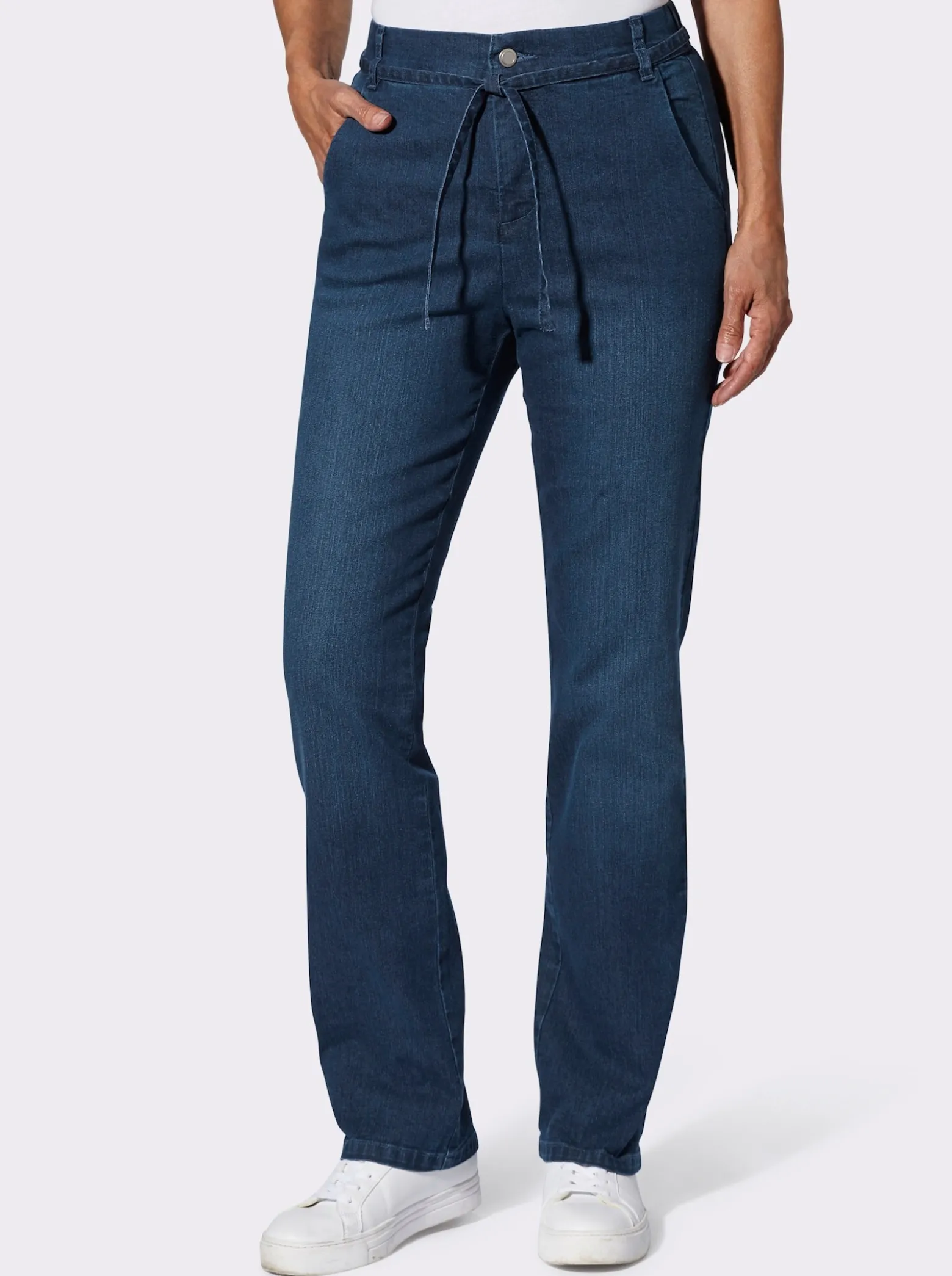 Jeans mit Bindeband