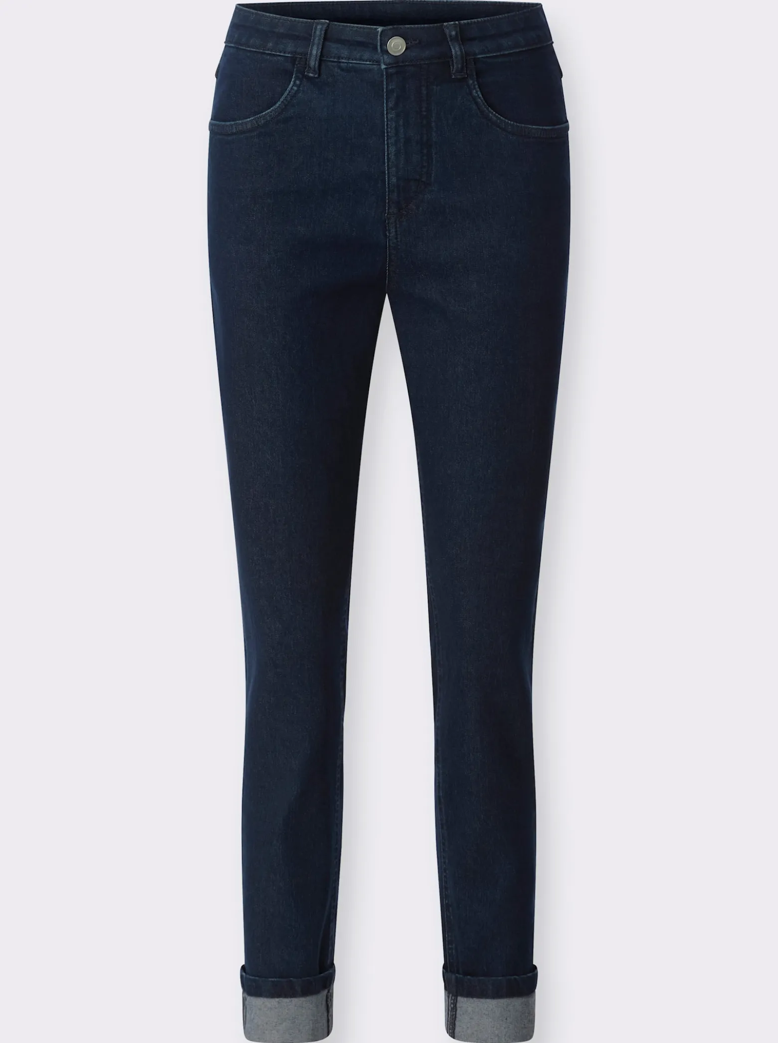7/8-Jeans mit fixiertem Beinaufschlag