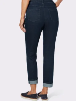 7/8-Jeans mit fixiertem Beinaufschlag