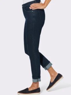 7/8-Jeans mit fixiertem Beinaufschlag