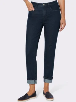 7/8-Jeans mit fixiertem Beinaufschlag