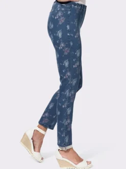 Jeans mit floralem Druck