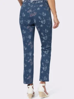 Jeans mit floralem Druck