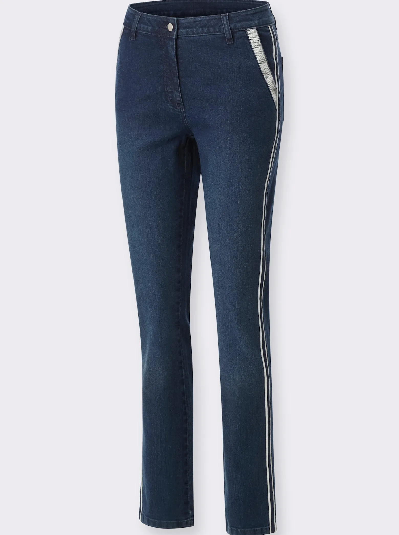 Jeans mit Galonstreifen