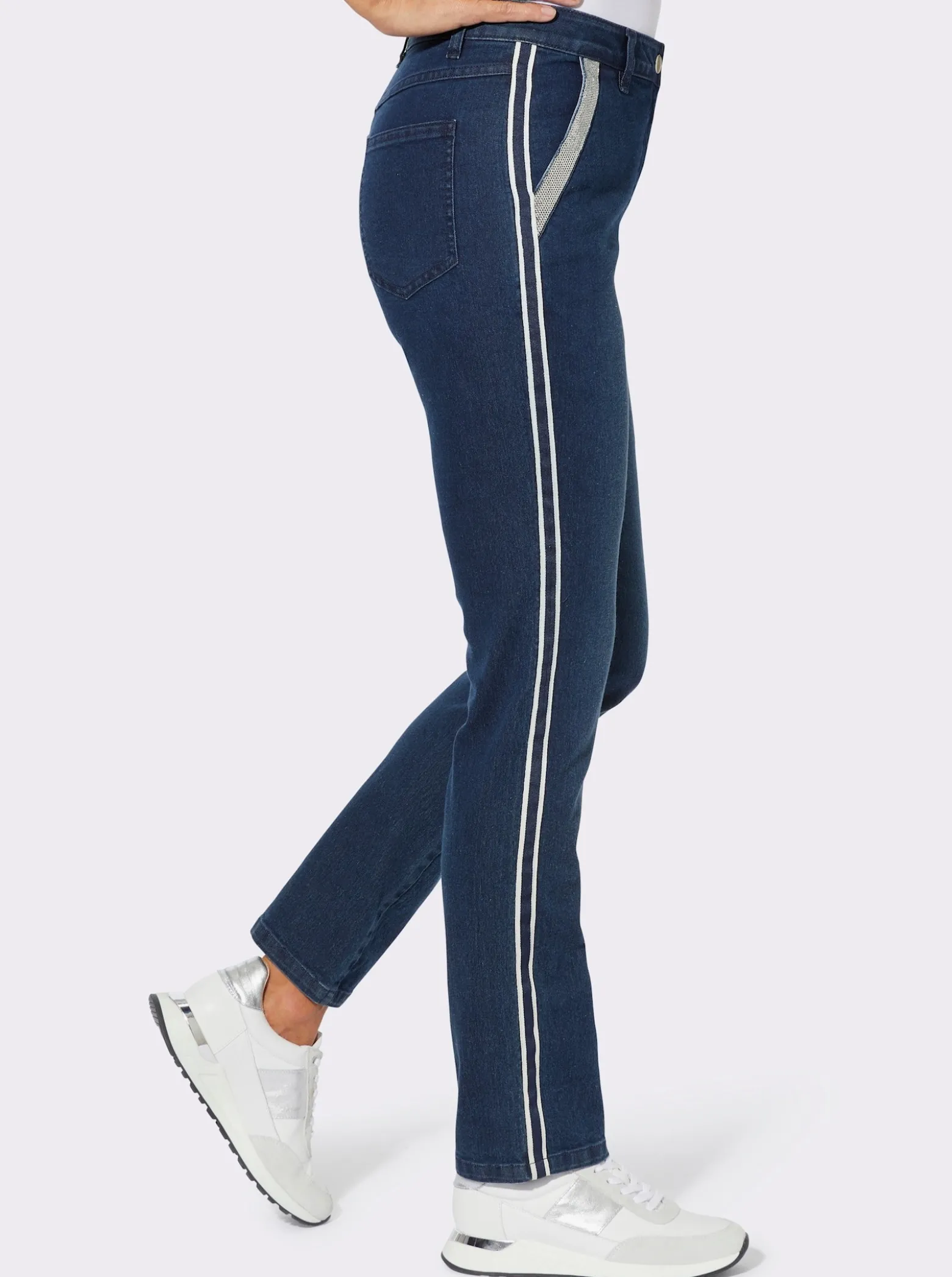 Jeans mit Galonstreifen