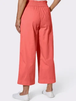 7/8-Jeans mit gesmoktem Dehnbund