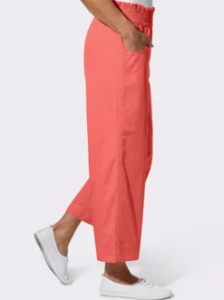 7/8-Jeans mit gesmoktem Dehnbund
