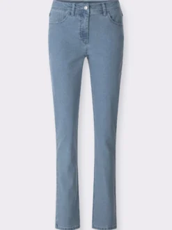 Jeans mit gestreiften Einsätzen