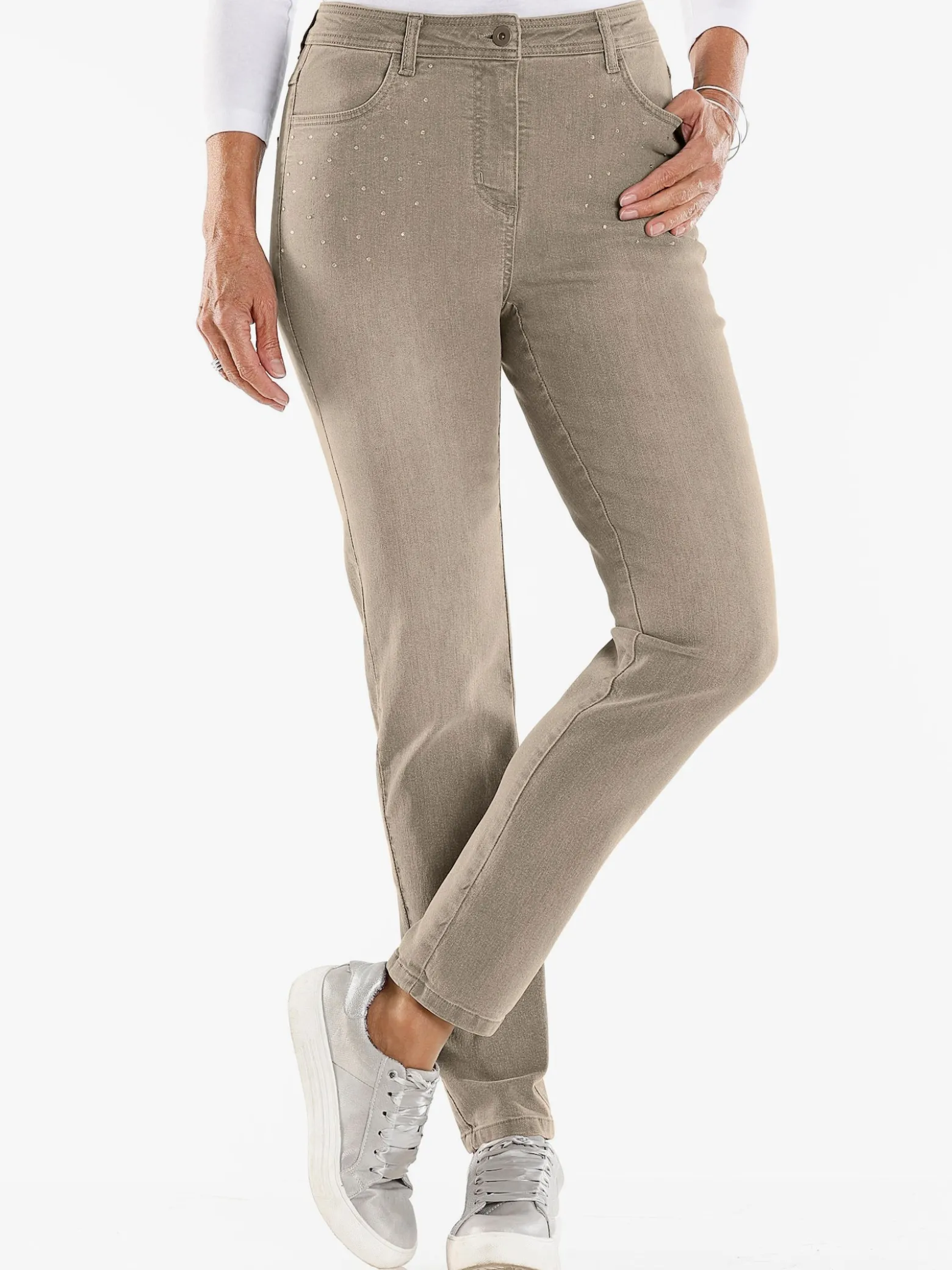 Jeans mit Glitzersteinchen