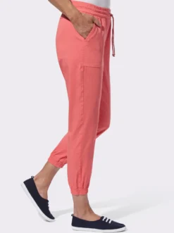 7/8-Jeans mit Gummibündchen am Saum