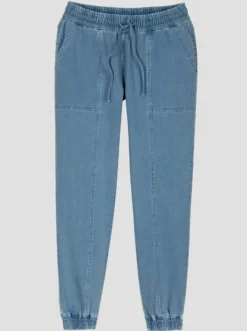 7/8-Jeans mit Gummibündchen am Saum