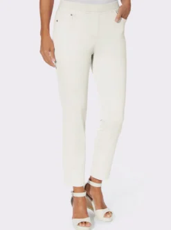 7/8-Jeans mit Jersey-Bund in softer Qualität