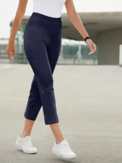 7/8-Jeans mit Jersey-Bund in softer Qualität
