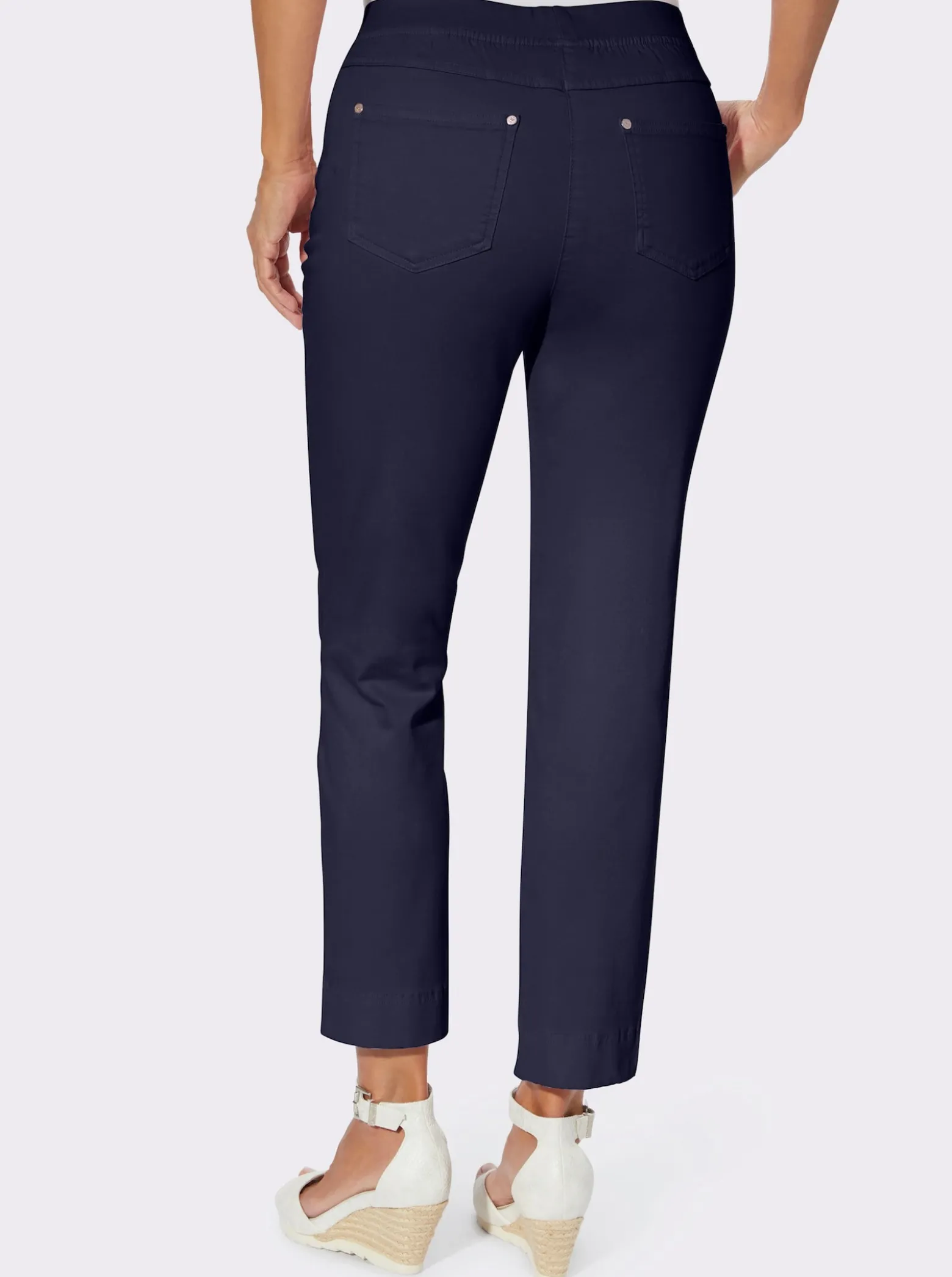 7/8-Jeans mit Jersey-Bund in softer Qualität