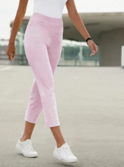 7/8-Jeans mit Jersey-Bund in softer Qualität