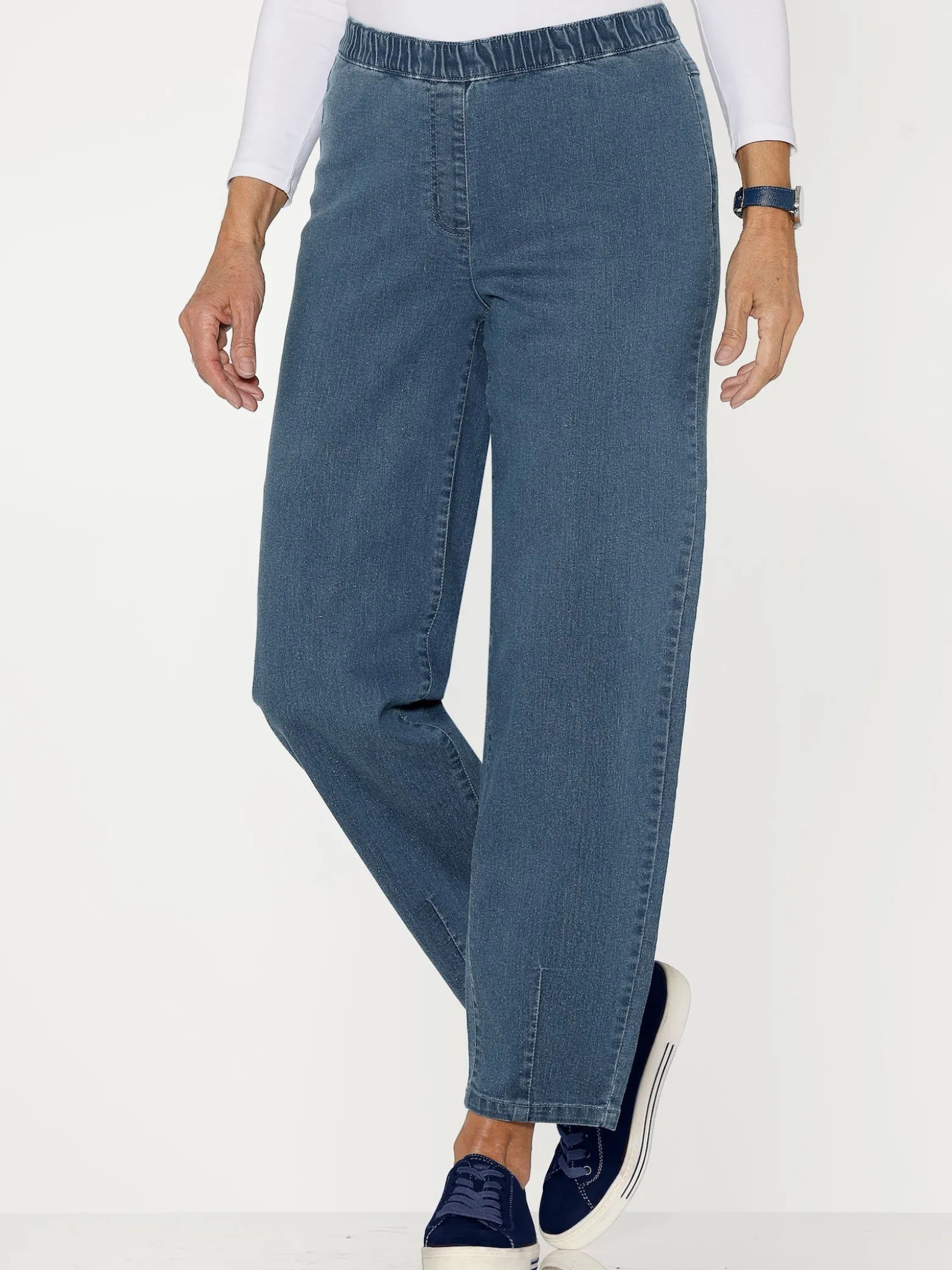 Jeans mit o-förmigen Hosenbeinen