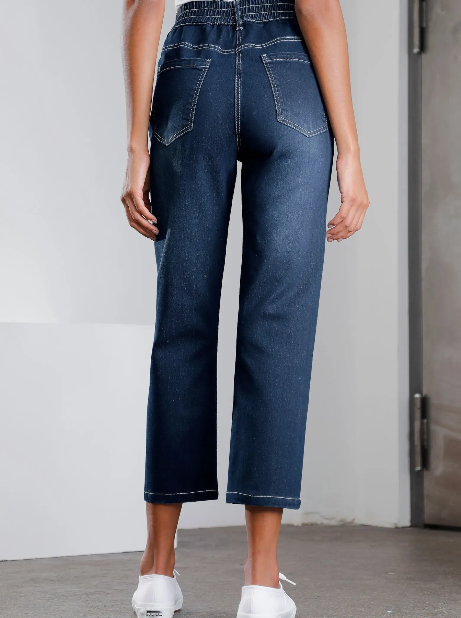7/8-Jeans mit Reißverschluss-Blende