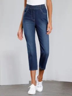7/8-Jeans mit Reißverschluss-Blende