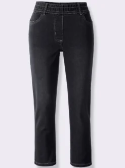 7/8-Jeans mit Reißverschluss-Blende