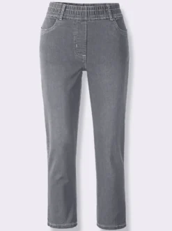 7/8-Jeans mit Reißverschluss-Blende