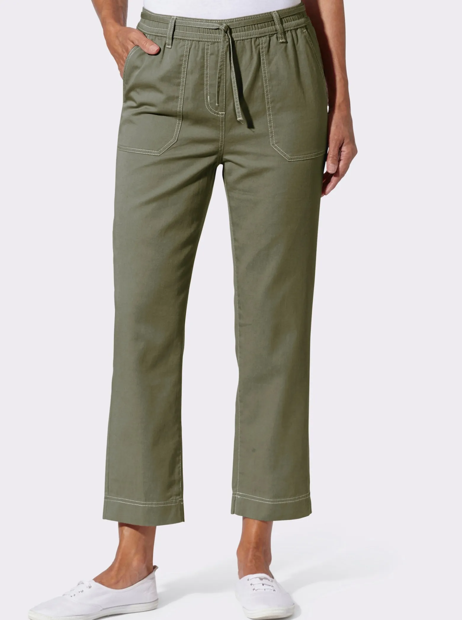7/8-Jeans mit Rundum-Dehnbund