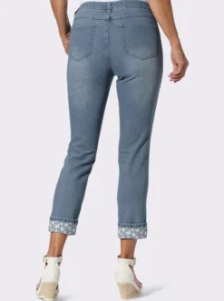 7/8-Jeans mit Schmetterlings-Einsätzen