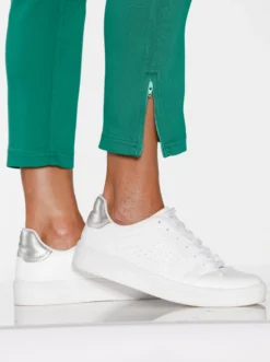 7/8-Jeans mit seitlichen Reißverschlüssen