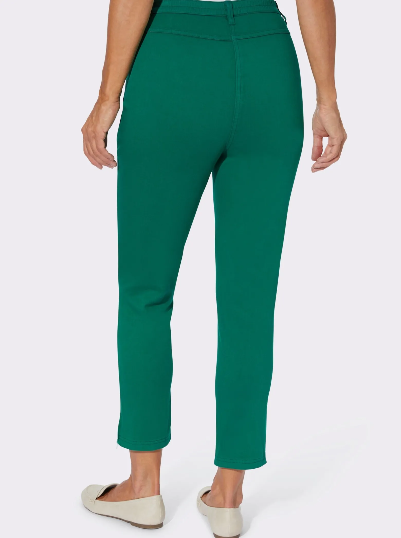 7/8-Jeans mit seitlichen Reißverschlüssen