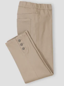 7/8-Jeans mit seitlichen Zierknöpfen