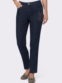 Jeans mit Stickerei